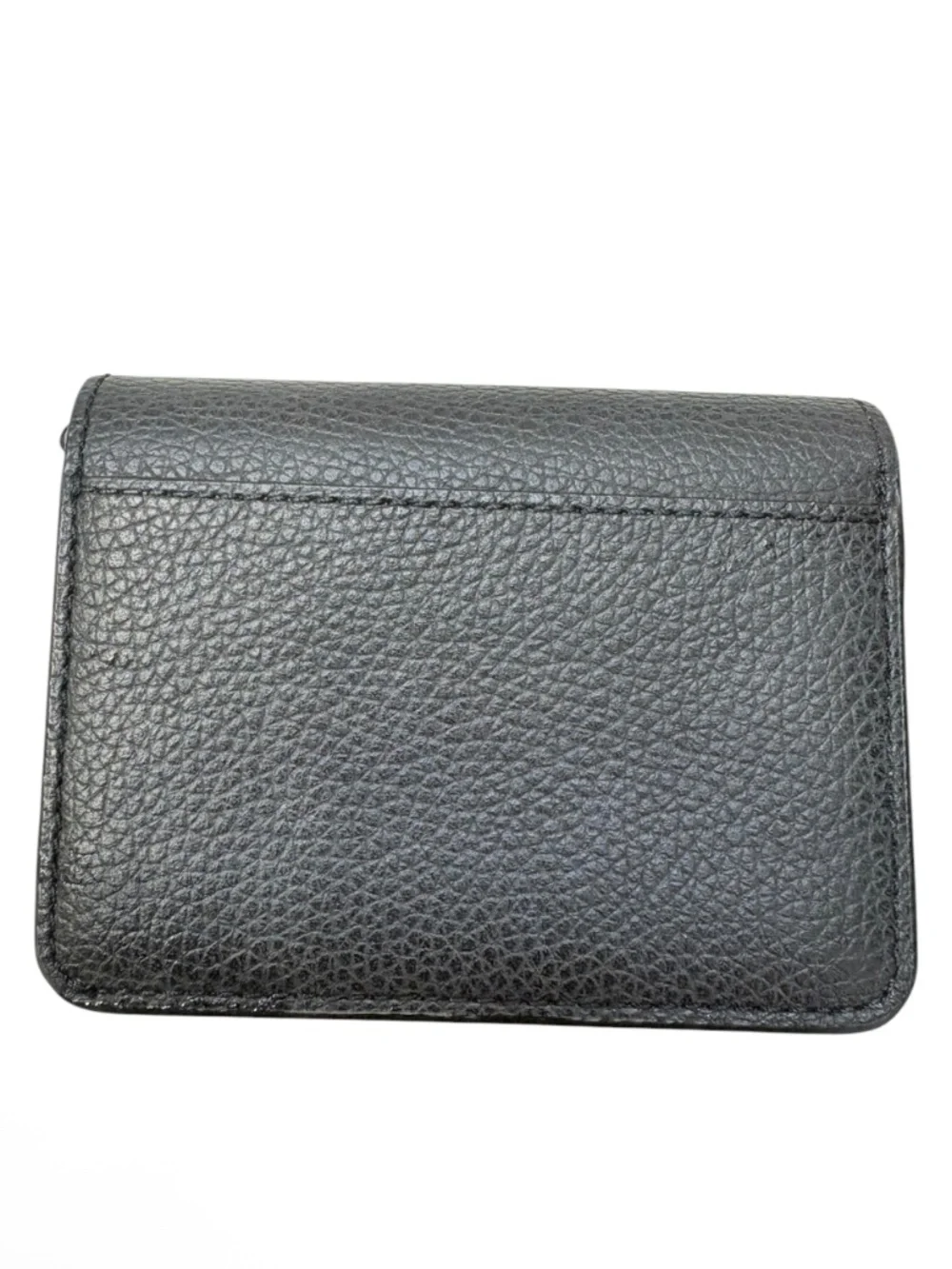 Tory Burch black leather mini card holder wallet potential crossbody bag